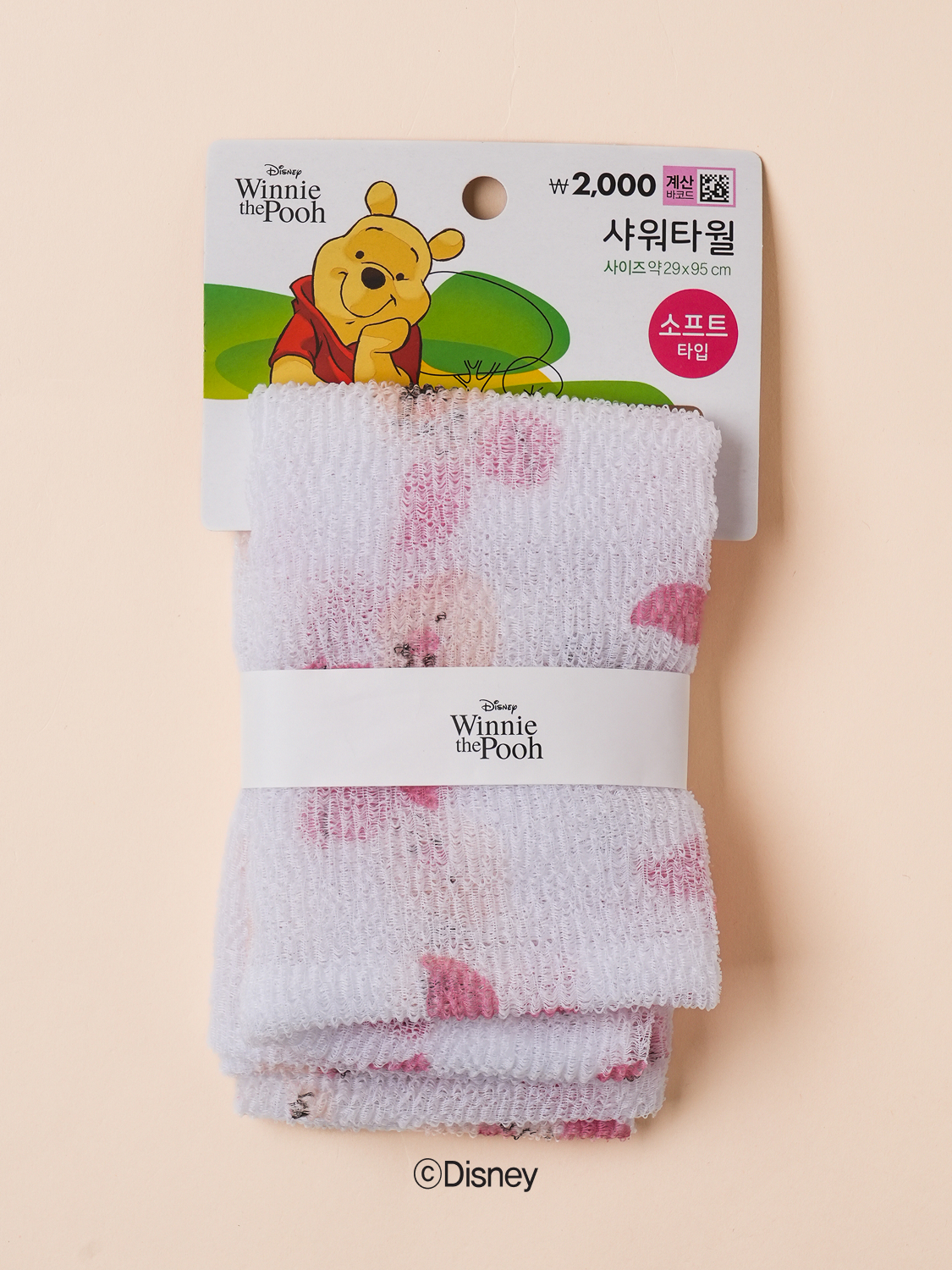 디즈니 위니더푸 소프트 샤워 타월 29 X 95 cm 피글렛