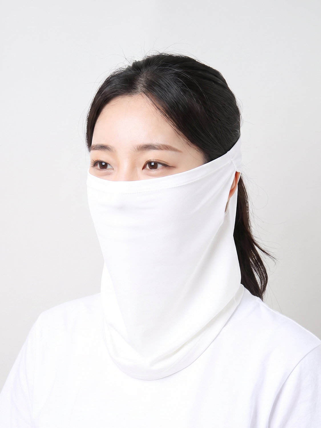 [UV 최대 99% 차단] 냉감 스포츠 스카프 화이트