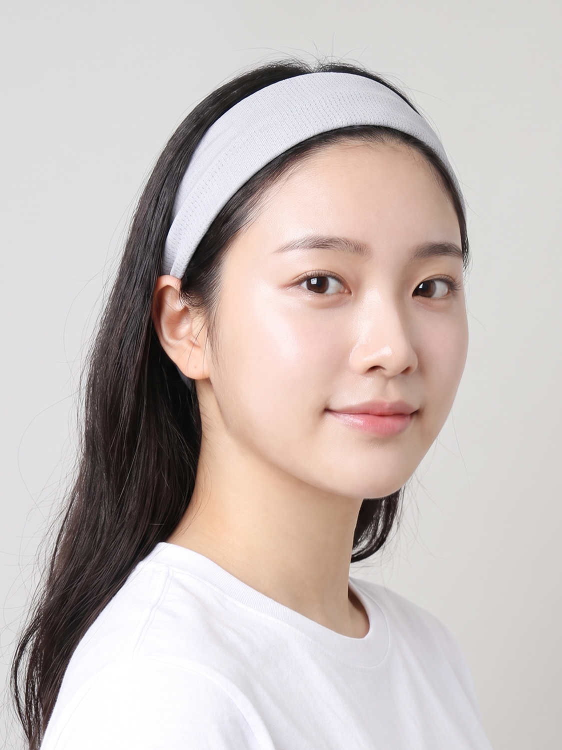 러닝용 와이드 메시 헤어밴드 그레이