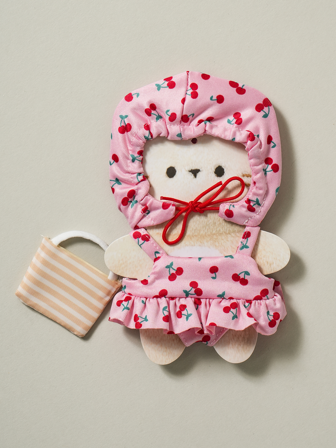 인형 DIY 옷 핑크 체리 수영복 세트