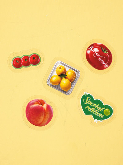 Fruit Market Transparent Cutout Stickers 30 sheets