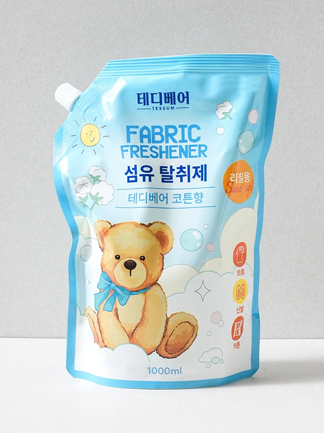 테디베어 섬유 탈취제 리필용 1 L 코튼 향