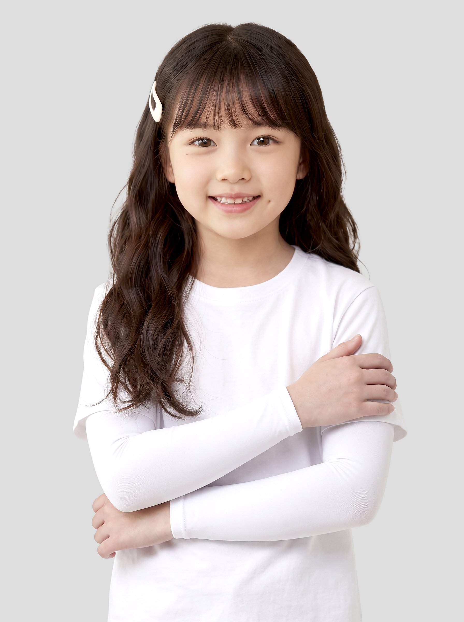 아동용 쿨 토시 화이트