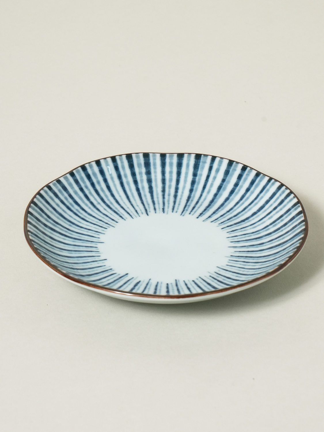 일본제 미노야키 도쿠사 얕은접시(약13.5 cm)