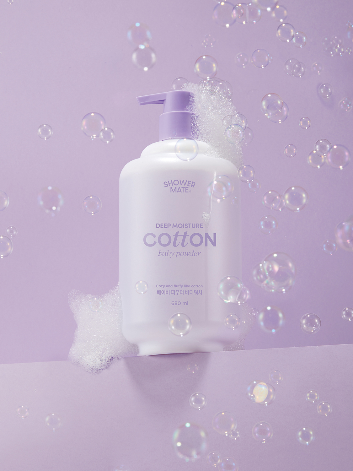 [베이비파우더]샤워메이트 딥모이스처 코튼 바디워시 680 ml