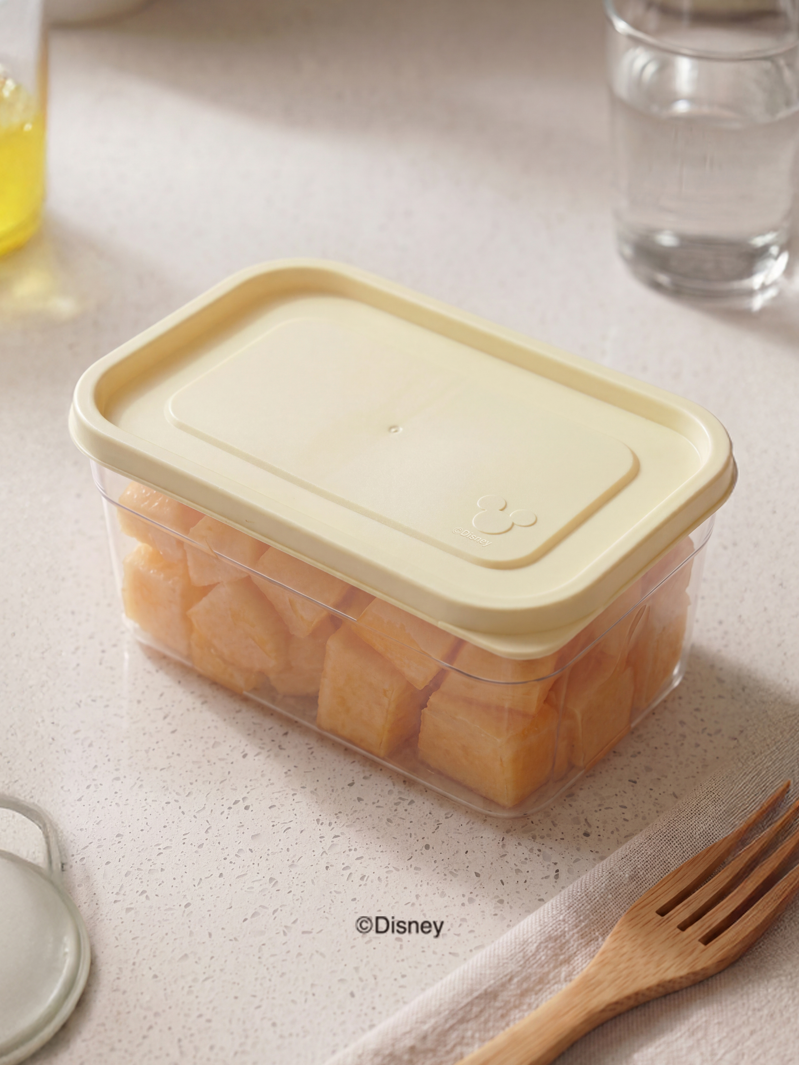 [스티커 포함] 디즈니 적층 가능한 말랑핏 900 ml 아이보리