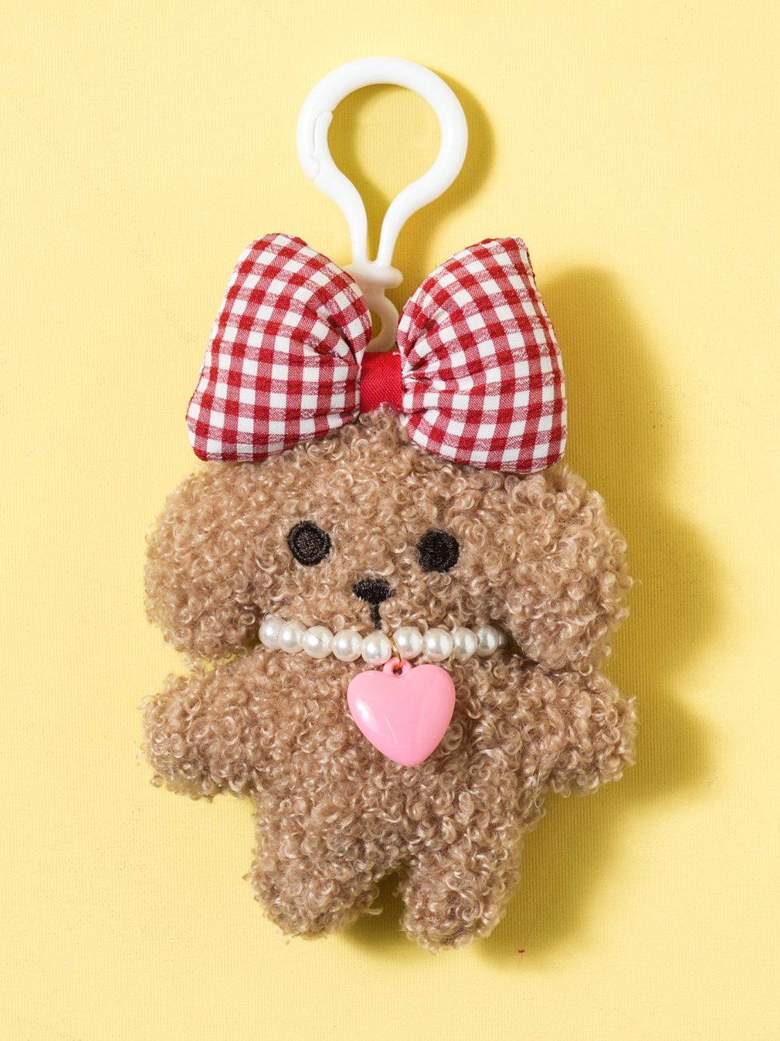 왕리본 강아지 걸이인형