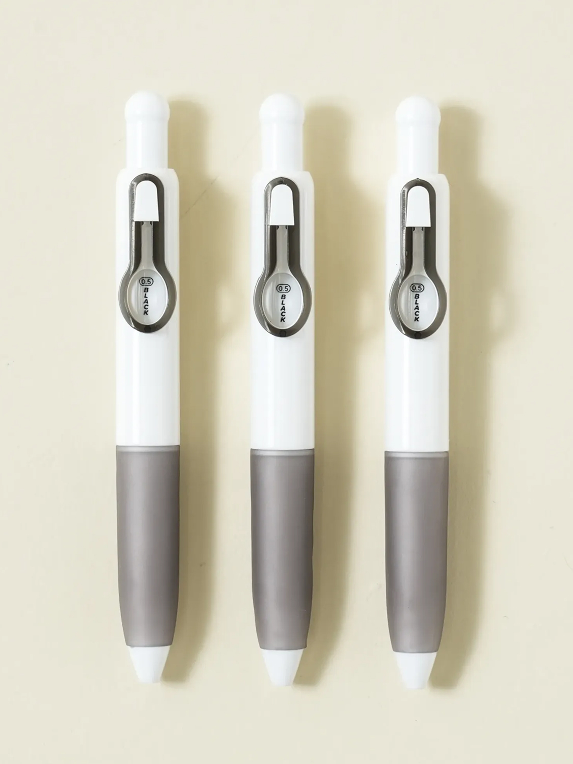 미니문구 노크식 그립 젤펜 블랙 0.5 mm 3개입