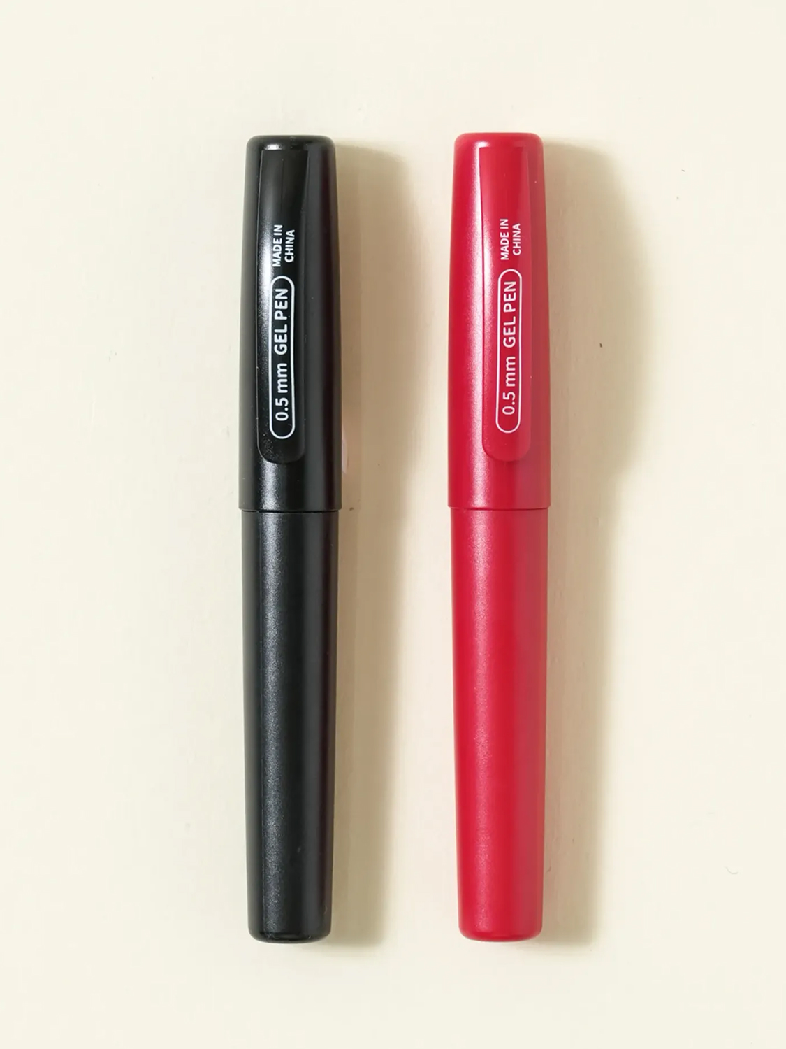 미니문구 캡식 젤펜 흑적 0.5 mm 2개입