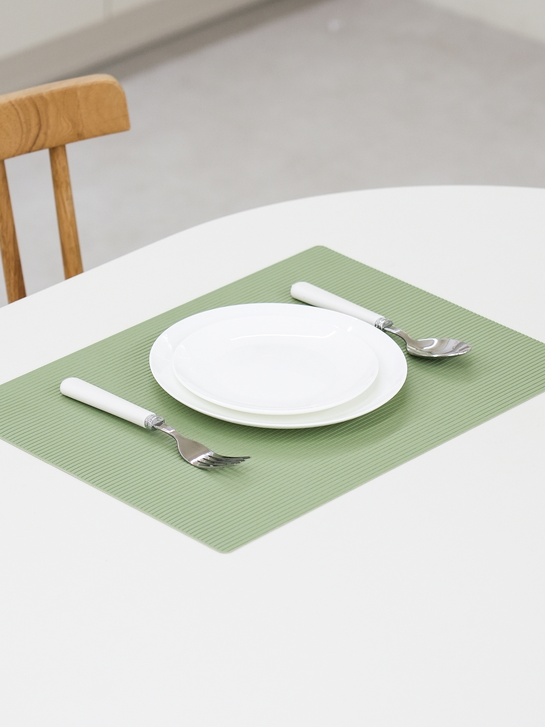 가죽풍 사각 테이블 매트 43 X 30 cm