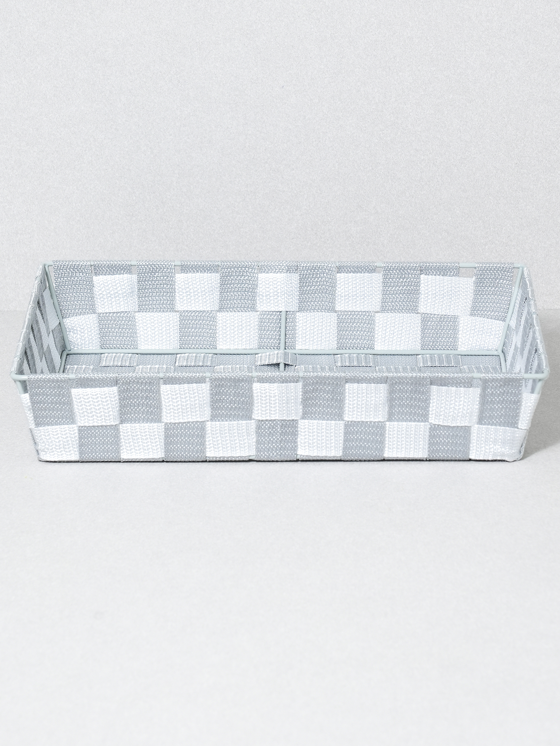 사각 낮은형 우븐 바구니 33.5 X 25.5 X 6 cm