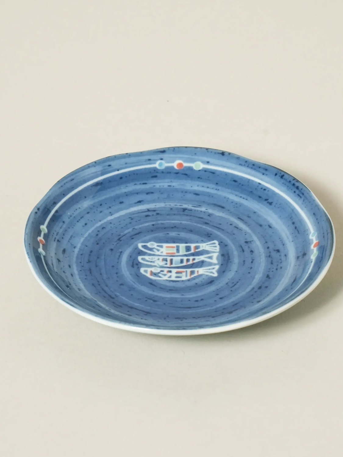 일본제 미노야키 심해 얕은접시(약13.5 cm)