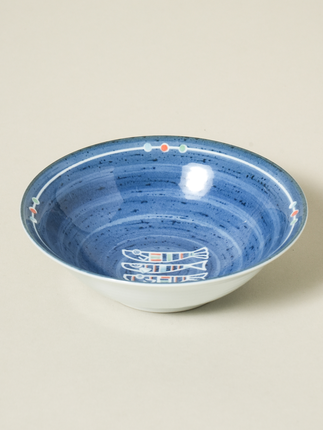 일본제 미노야키 심해 깊은접시(약14 cm)