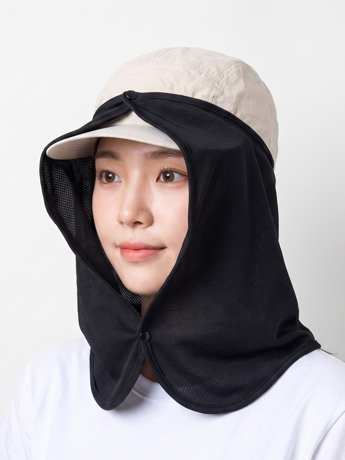 르까프 모자 햇빛 가리개 블랙