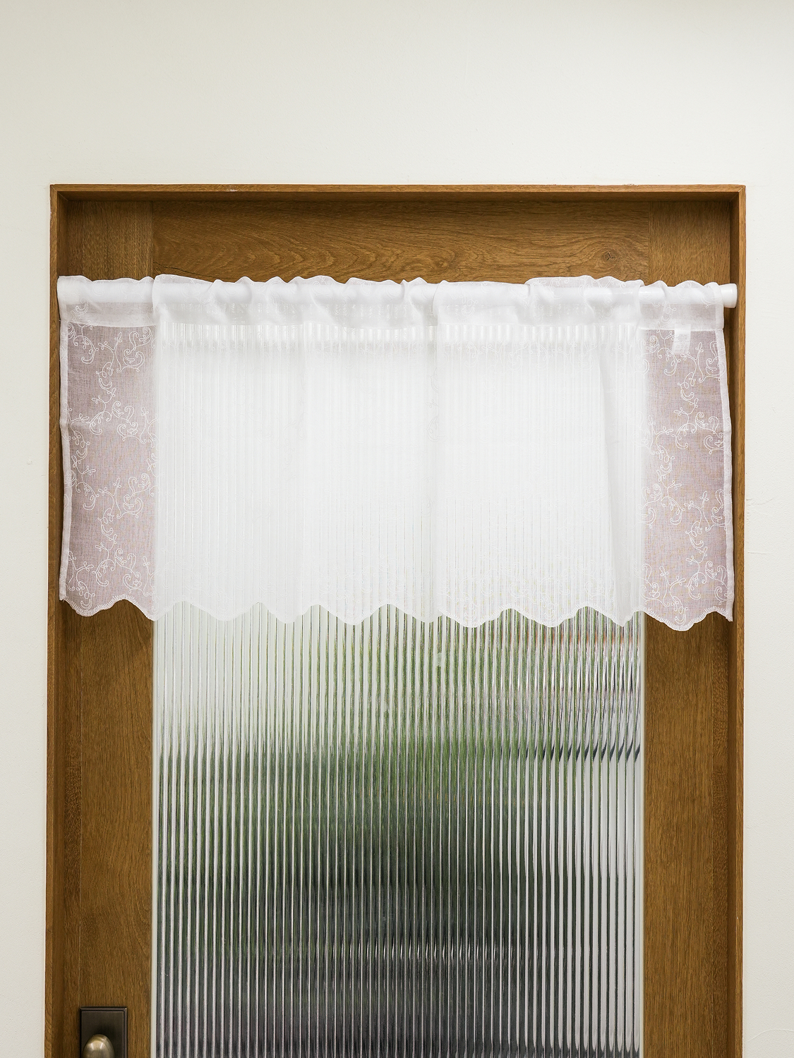 화이트 카페 커튼 105 X 45 cm 줄기
