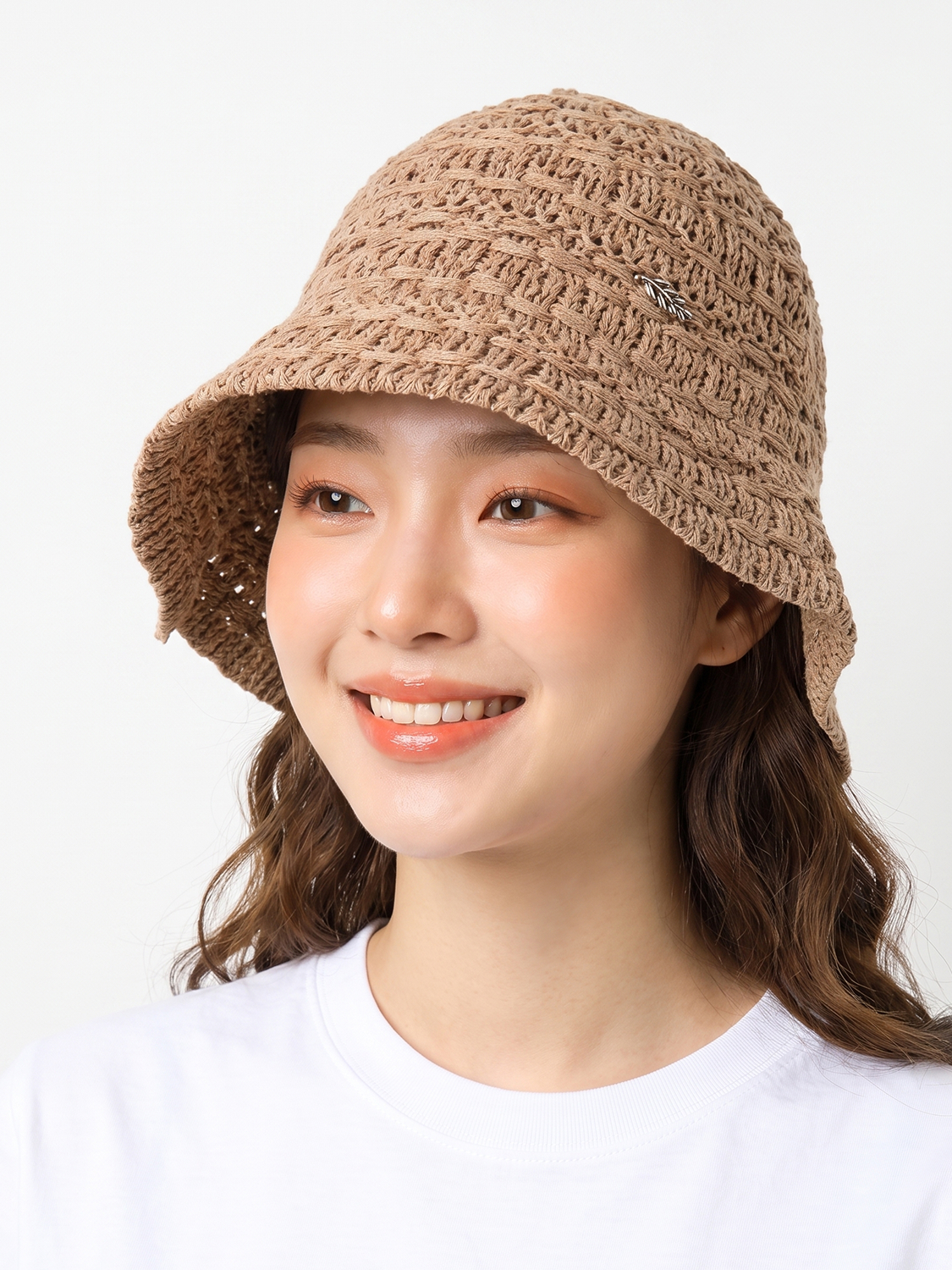 짜임 보닛햇 브라운