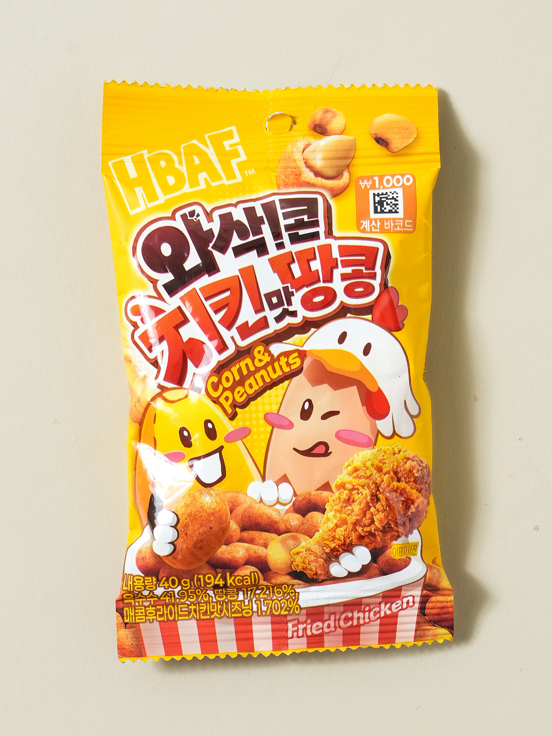 다이소 바프 와삭콘 치킨맛 땅콩 40 g