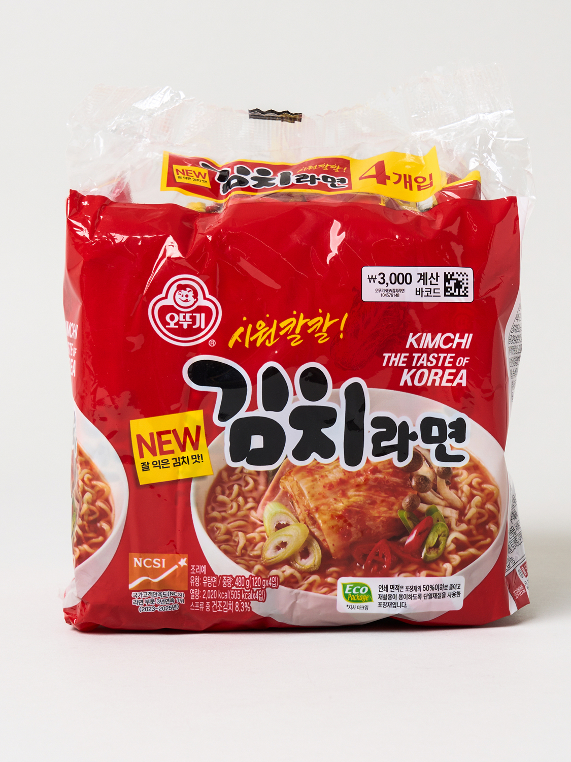 오뚜기 NEW 김치라면 120 g X 4개입