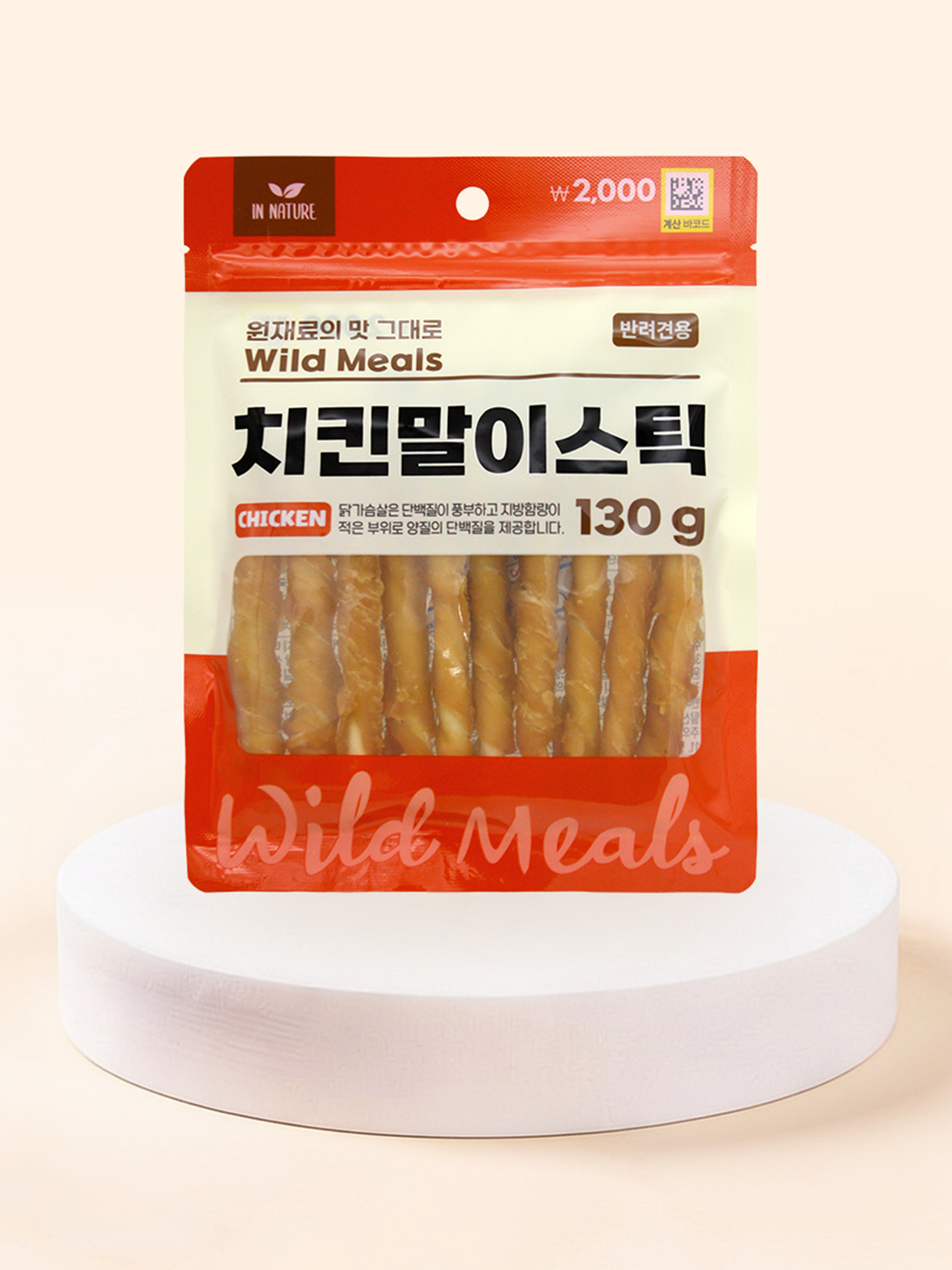 [펫] 인네이처 치킨말이스틱 130 g