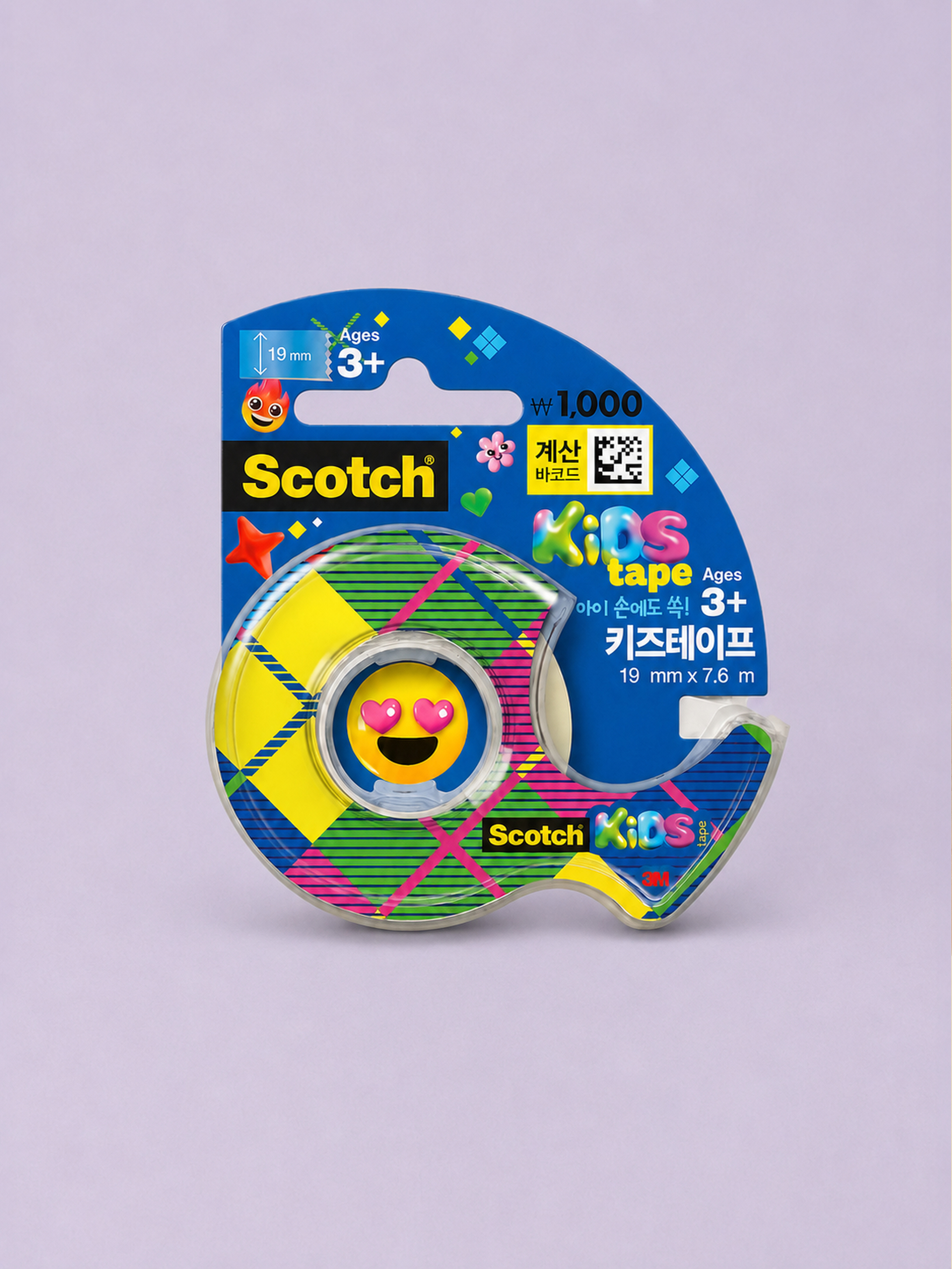 3M 스카치 키즈 테이프 19 mm X 7.6 m