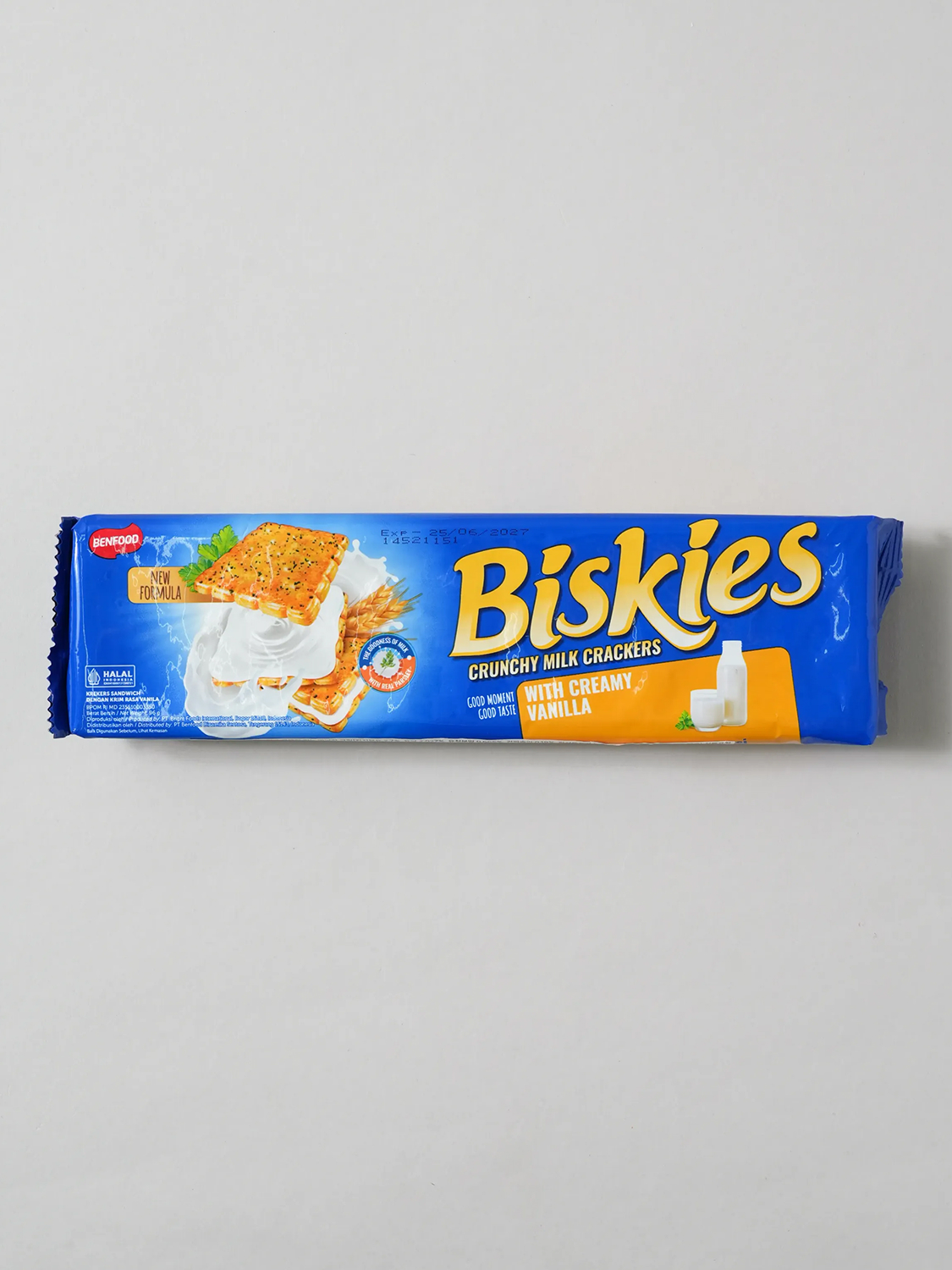 비스키스 크런키 밀크 바닐라 크림 크래커 96 g