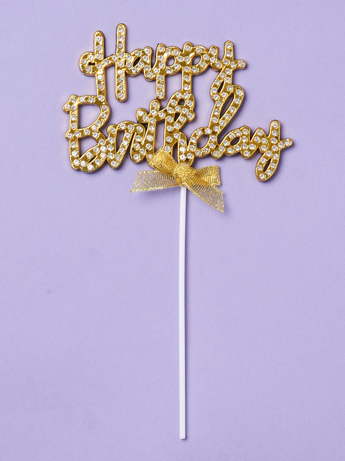 큐빅 생일 축하 토퍼