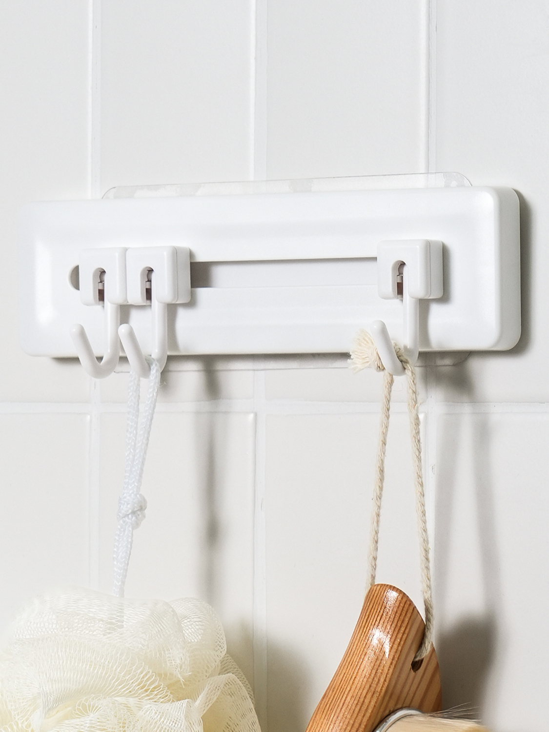 욕실 접착식 후크 걸이 3구 18 cm