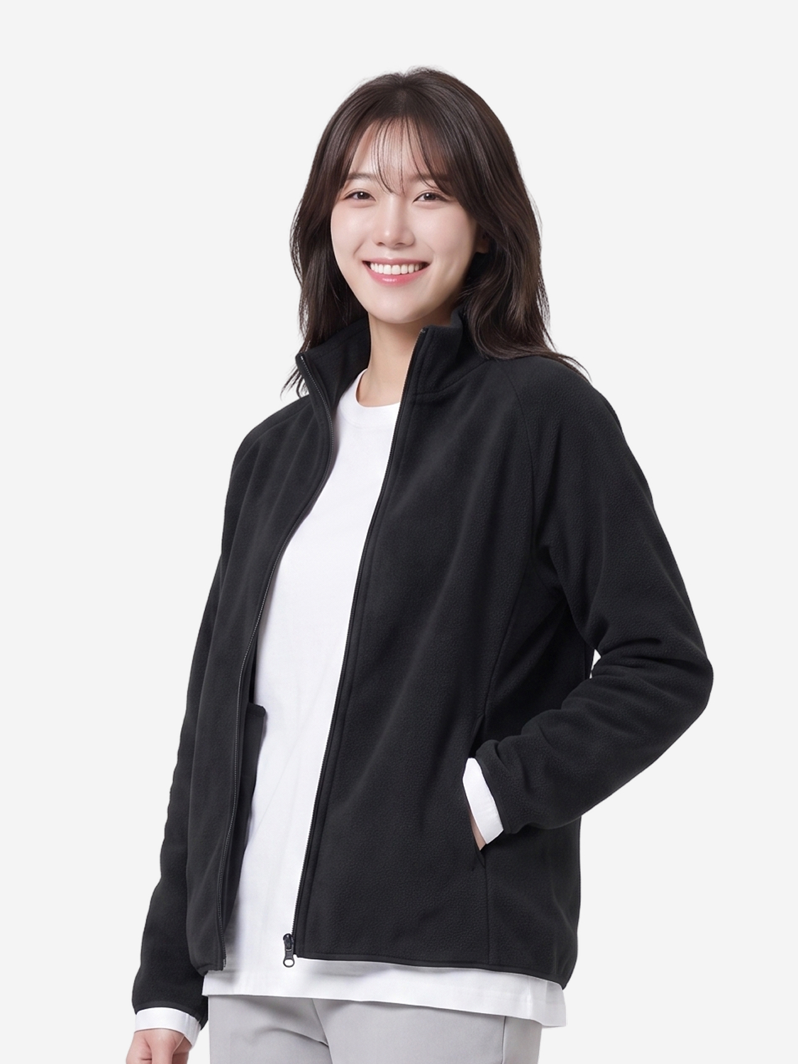 긴팔 플리스 자켓 M 블랙