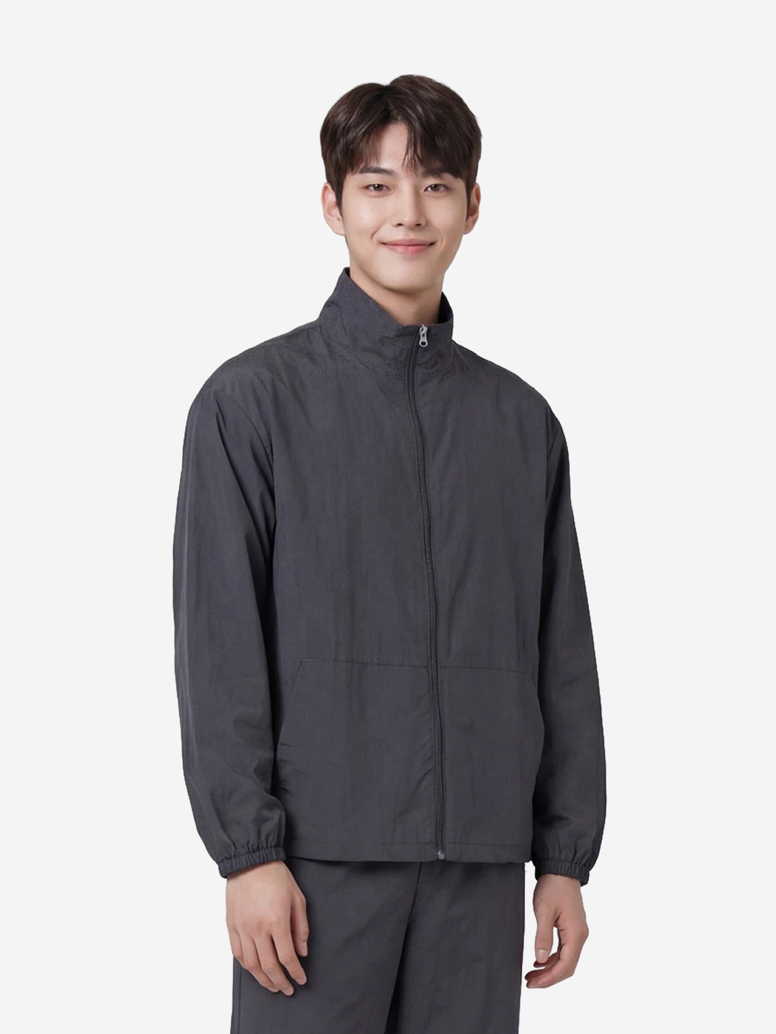 나일론 집업 바람막이 XL 차콜