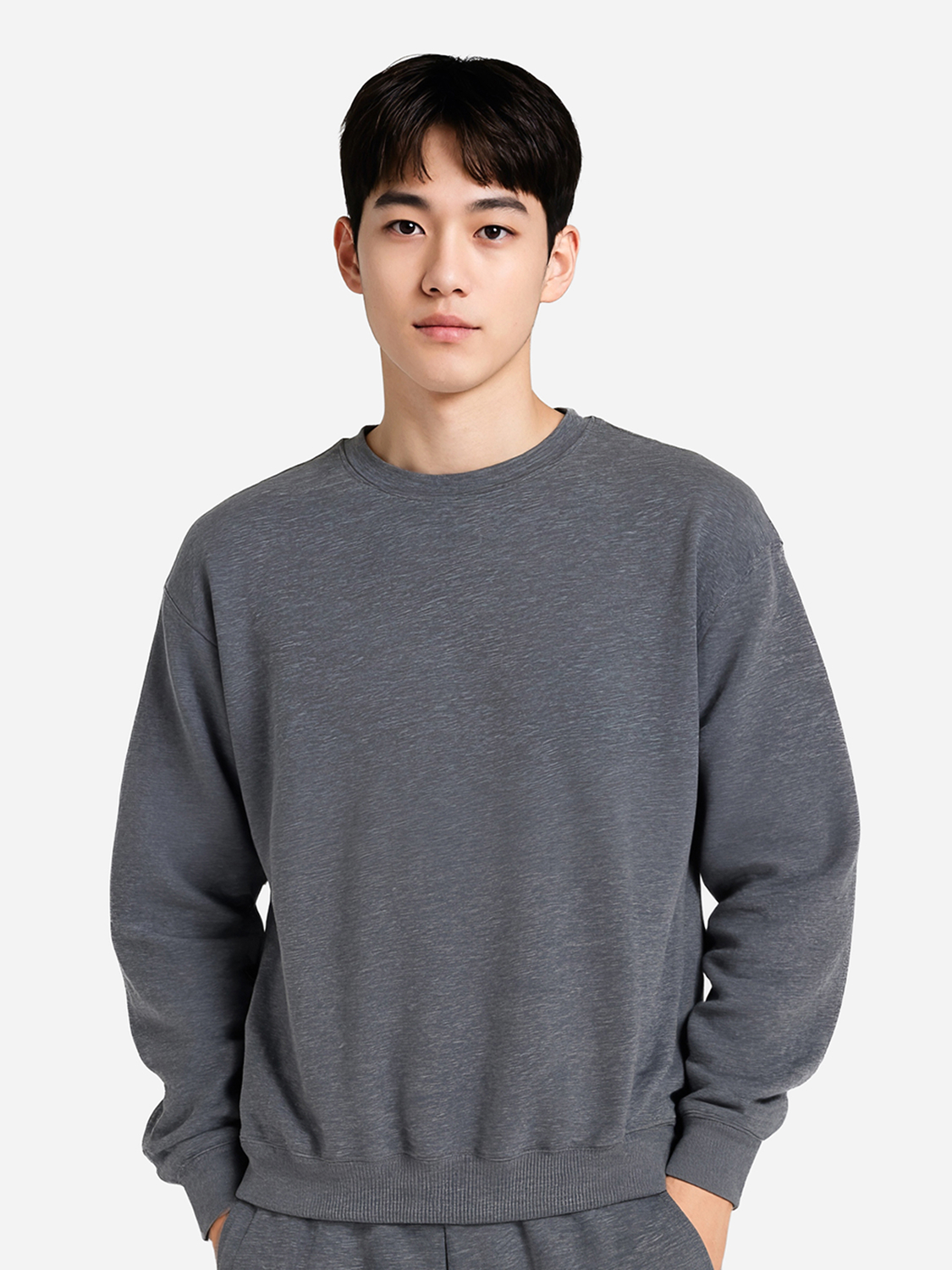 기모 안감 맨투맨 L 딥그레이