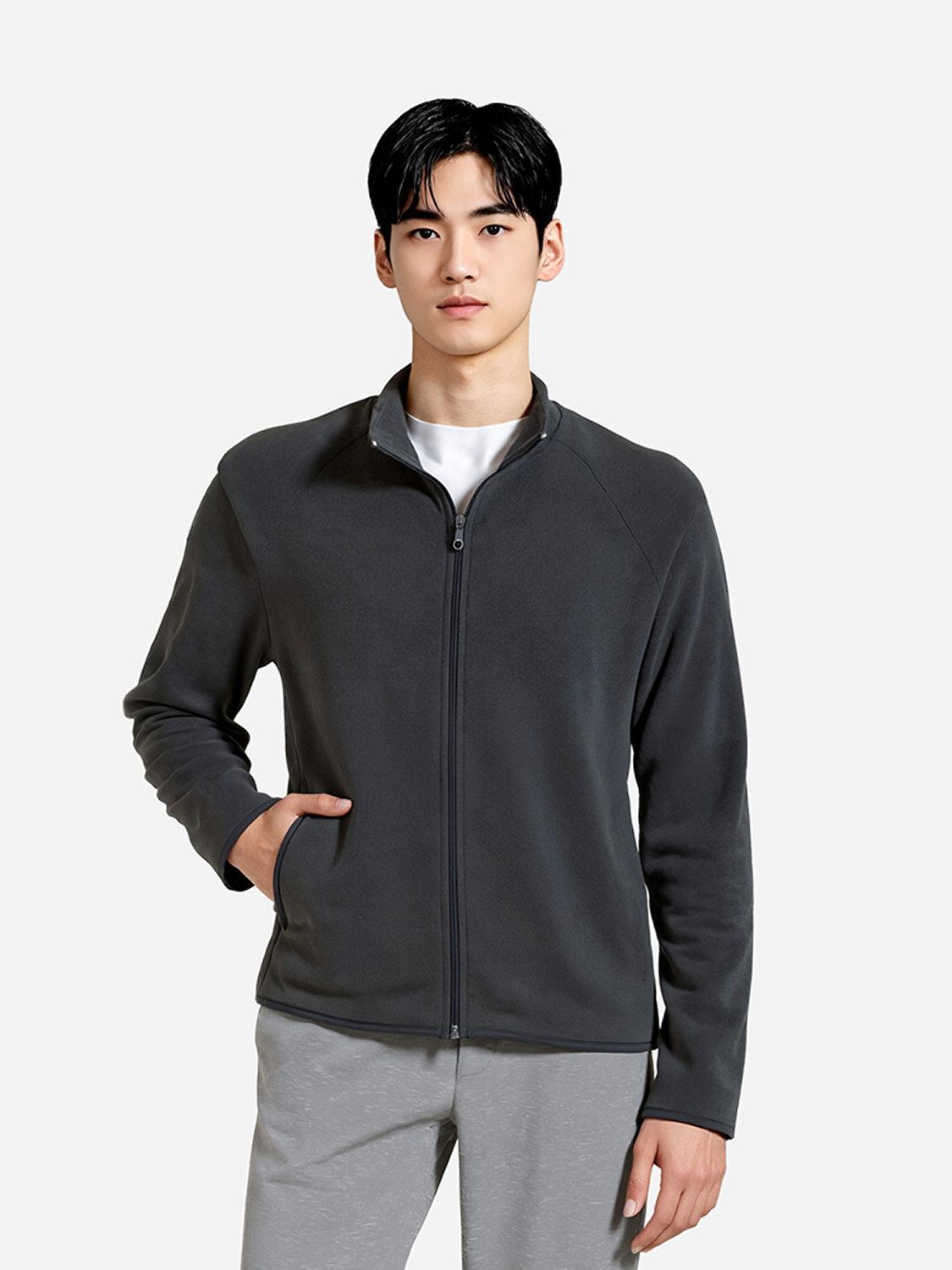 긴팔 플리스 자켓 XL 블랙