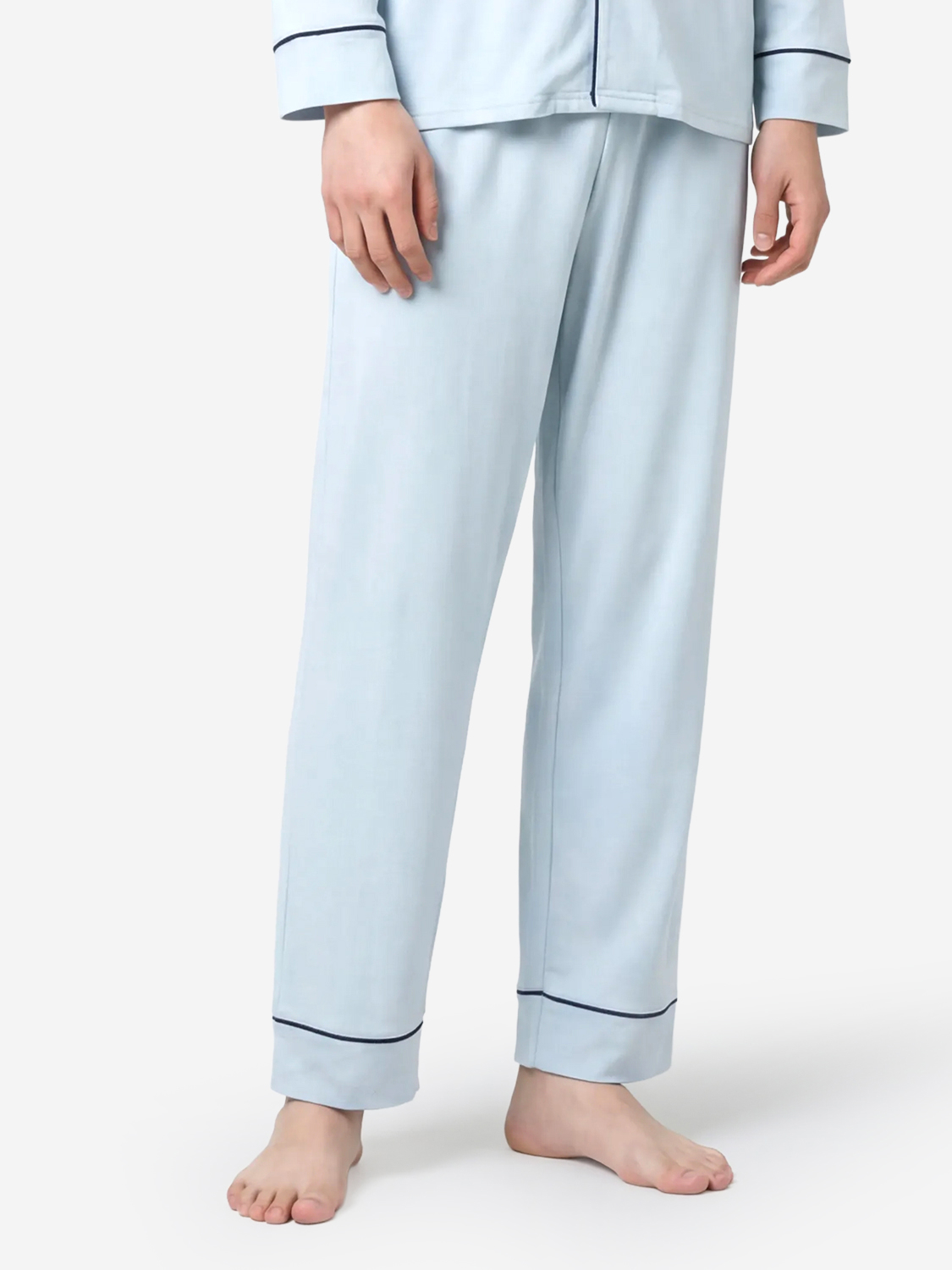 Peach Fleece Pajama Bottoms L Blue