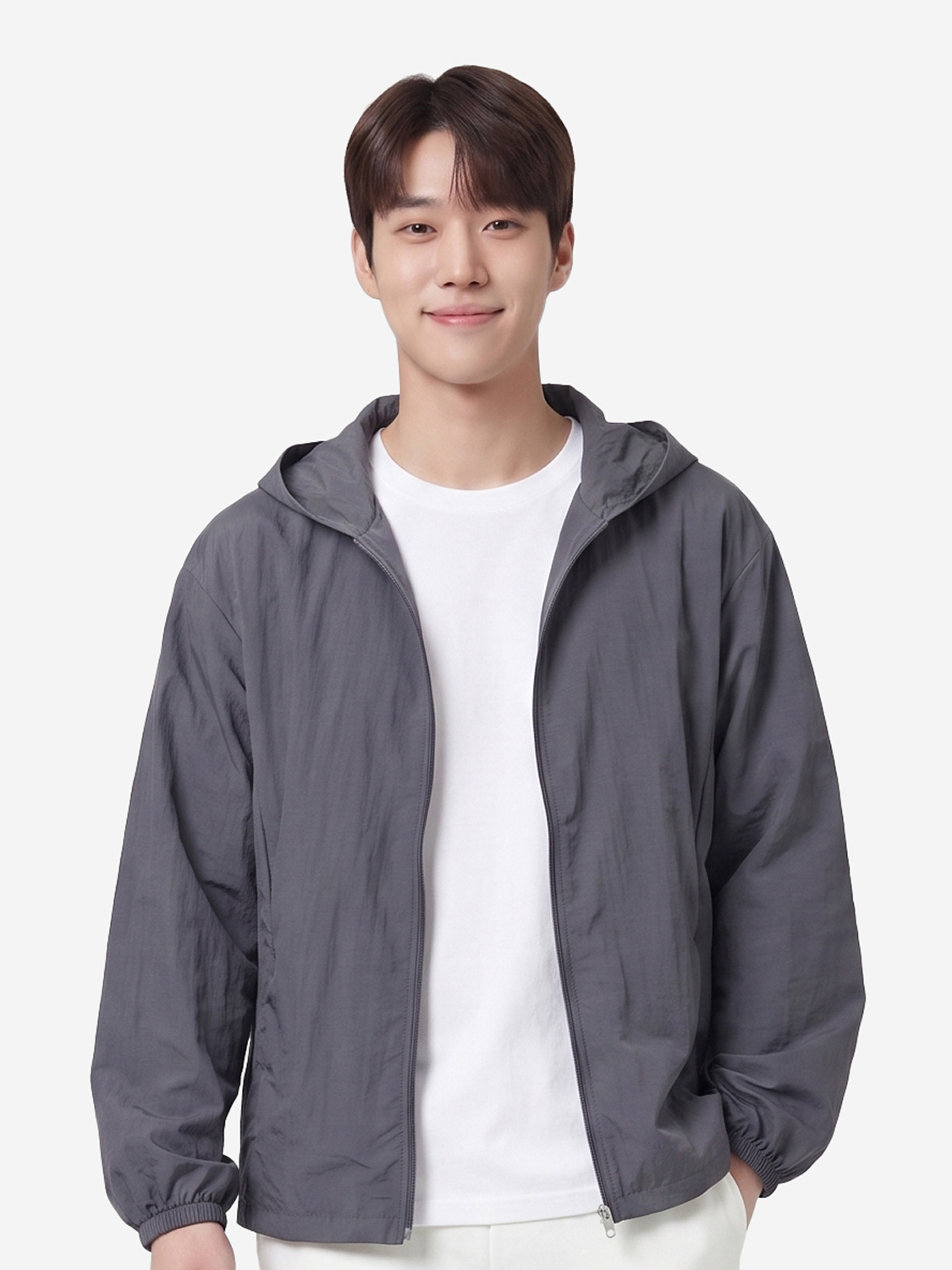 나일론후드집업바람막이 2XL 차콜