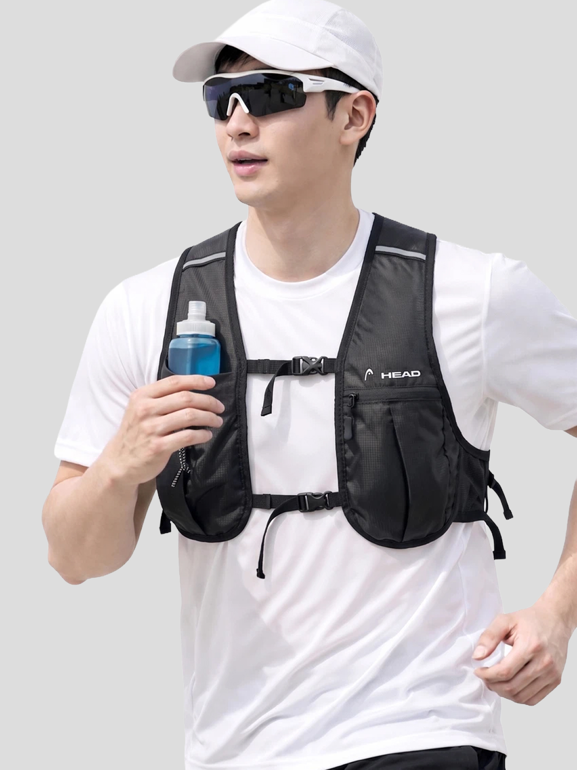 HEAD 스포츠 러닝 조끼 블랙