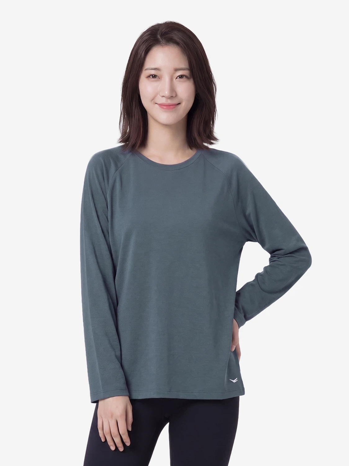 소로나 남녀 공용 긴팔 티 XL 딥그레이