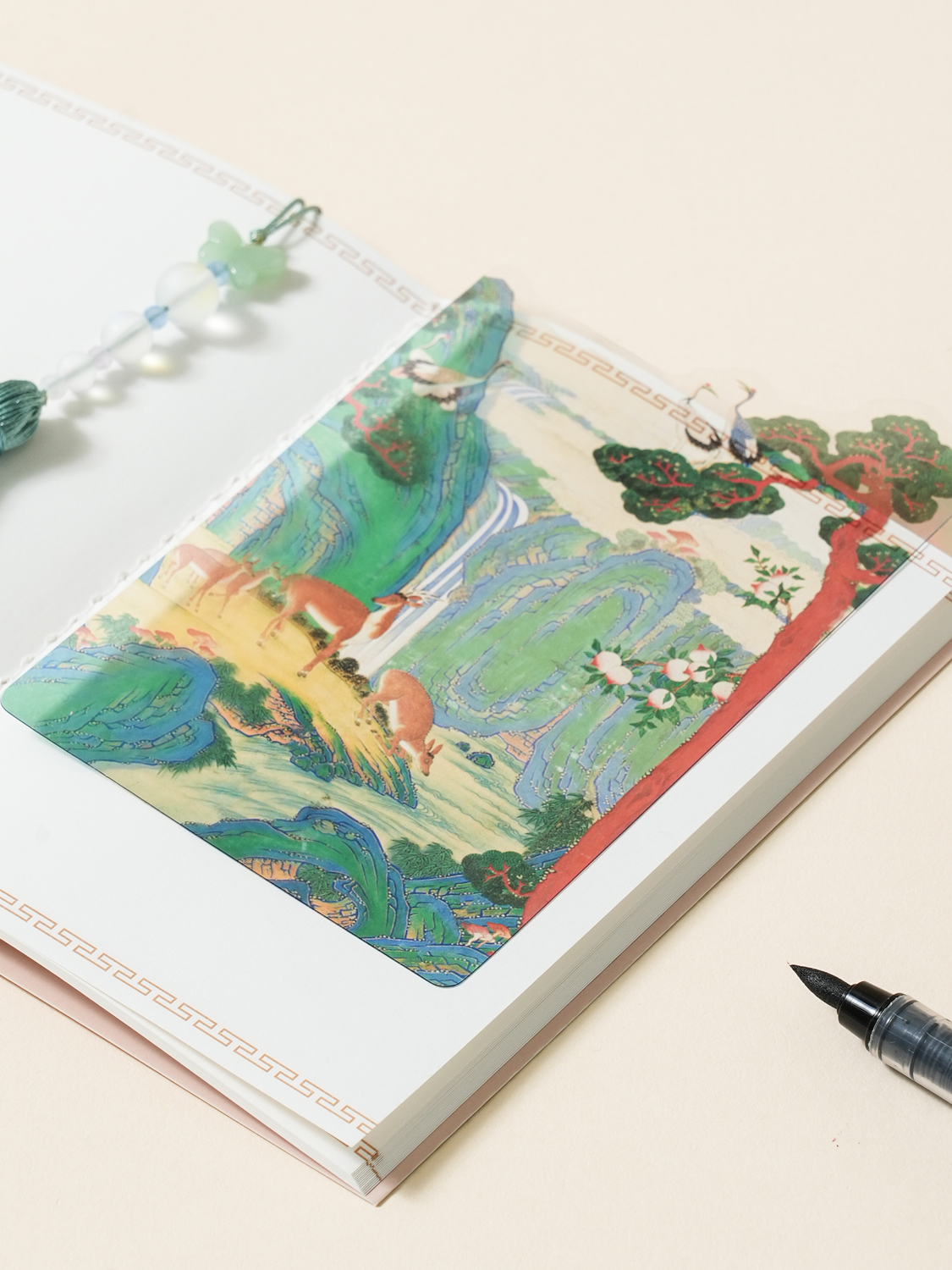 Set of 4 traditional, semi-transparent bookmarks