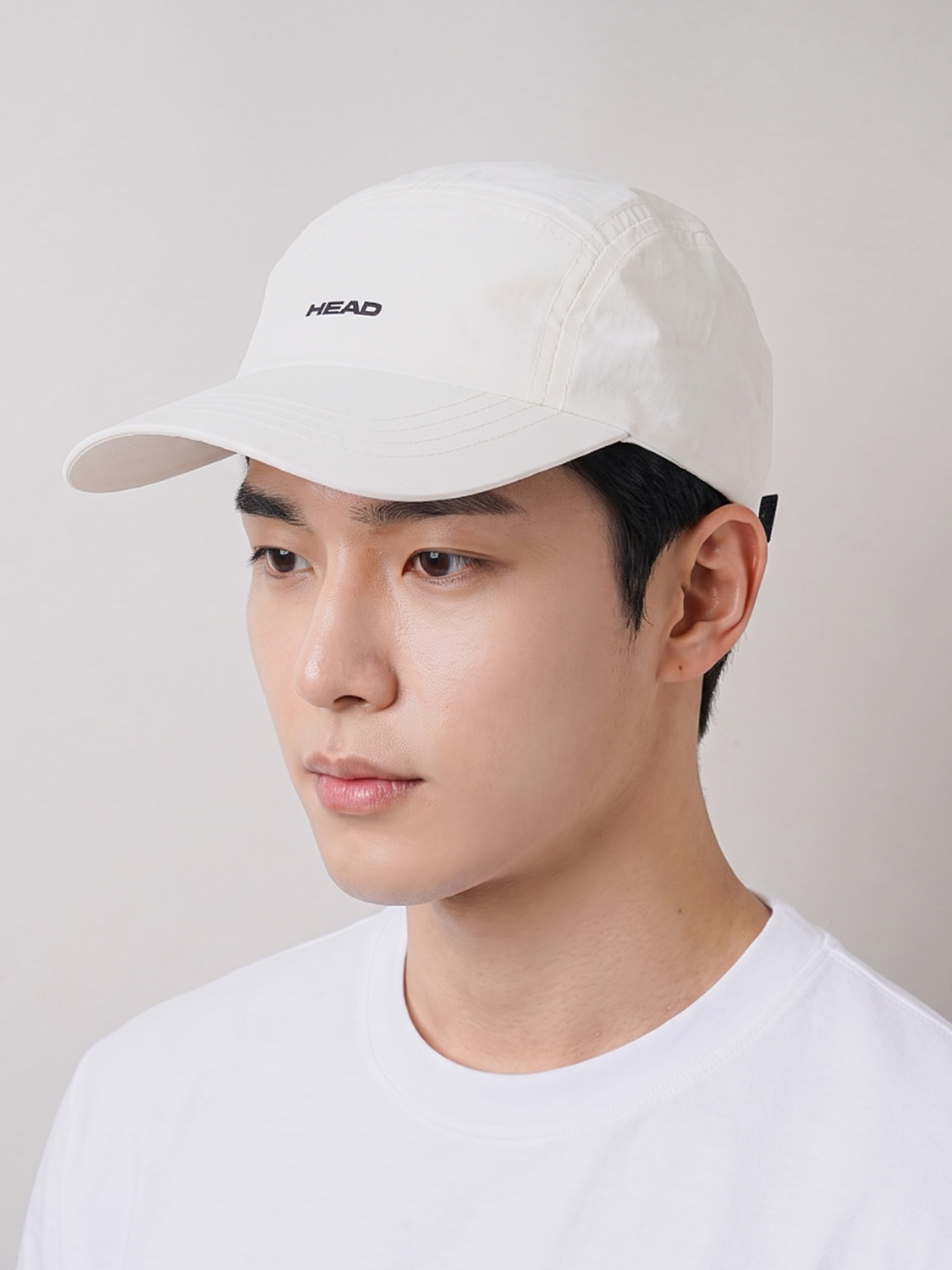 HEAD nylon lightweight running cap, ivory color