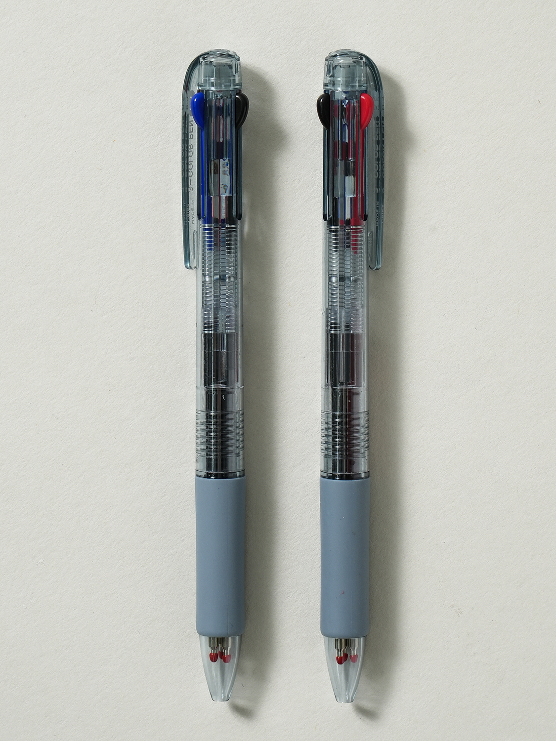 2 3-color low-viscosity ballpoint pens, 0.5 mm