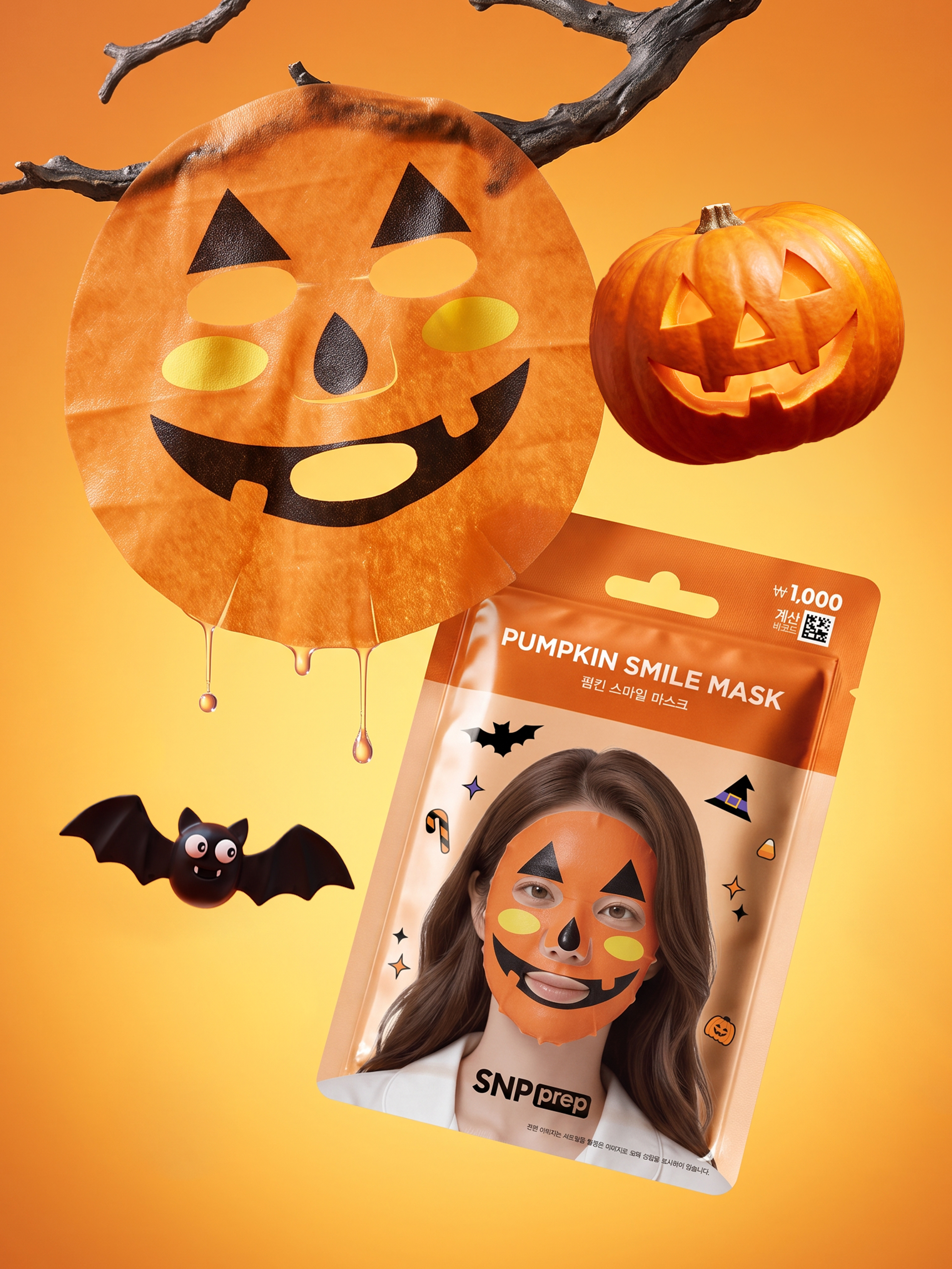 S&P Prep Pumpkin Smile Mask Pack 1 piece