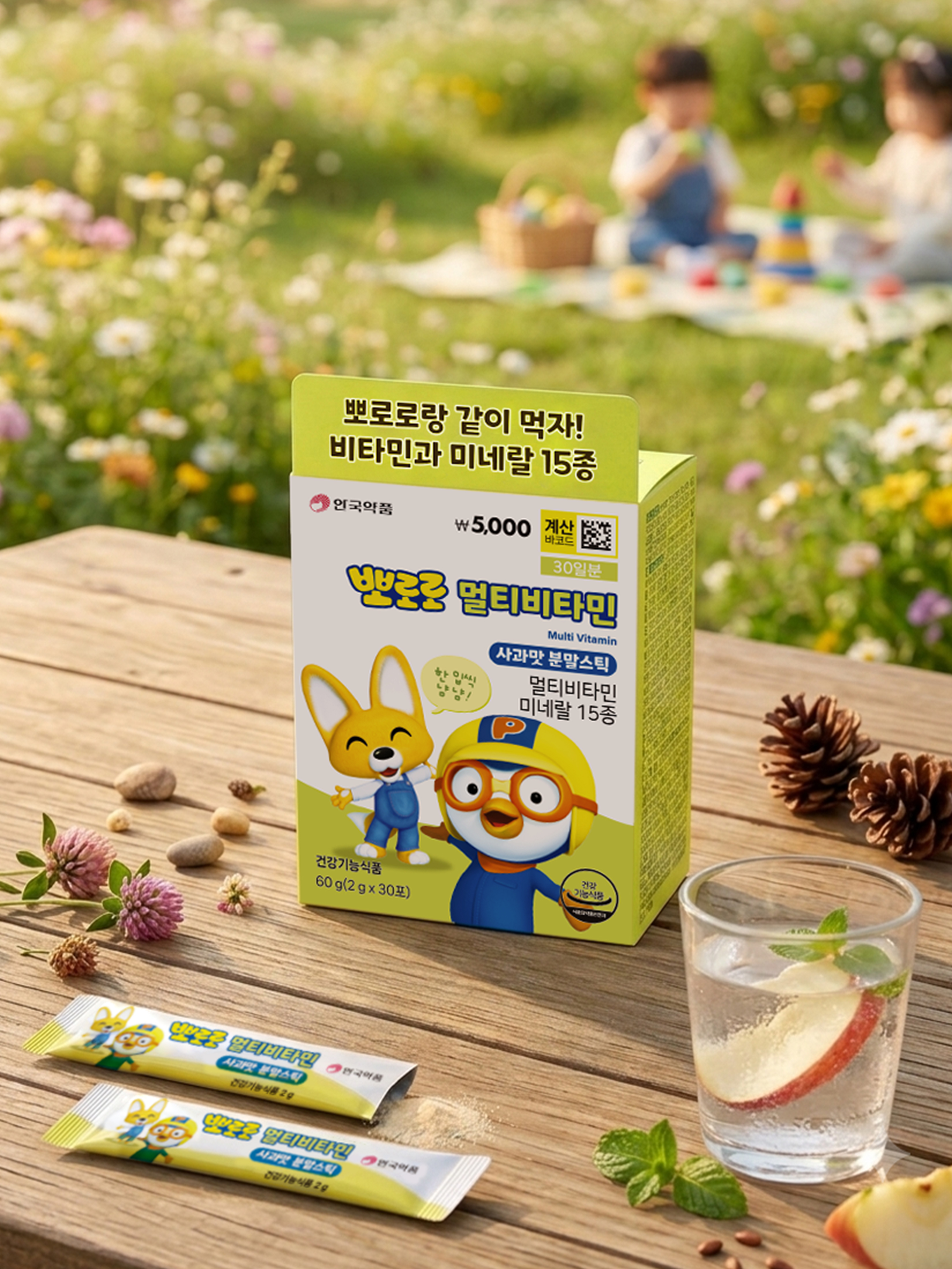 안국약품 뽀로로 멀티비타민 30포 30일