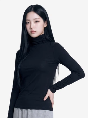 이지웜 여성 발열내의 터틀넥(M)(블랙)