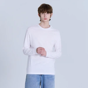 베이직하우스플러스+ 순면 이너 긴팔 티셔츠 100 화이트