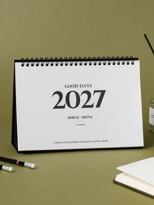 2027 베이직 가로형 탁상 달력