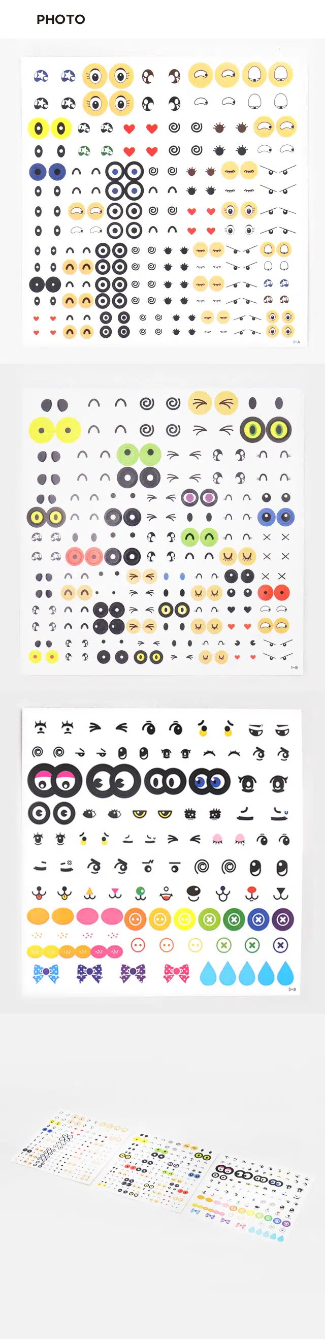 Eye stickers

It contains a method for folding puppies and rabbits.

Precautions for use

Warning