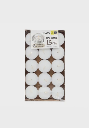 무향 화이트 티캔들 15개입