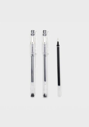네오테크 펜 2개입 (0.38mm/흑/리필심추가)