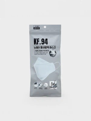 뉴에어 황사 방역 마스크 KF94 대형 흰색 8매