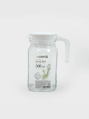 사각 유리 테이블 물병 500 ml