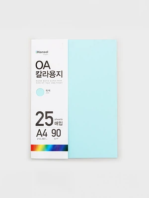 매직 칼라 용지 25매입 (옥색)