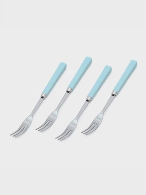 사각 손잡이 플라워 티포크 4개입